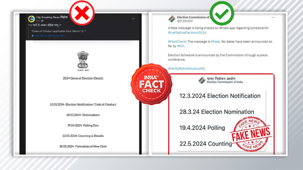 'No dates announced, fake message shared on WhatsApp': ECI on Lok Sabha schedule